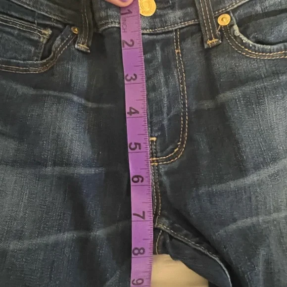 7 for All Mankind straight leg dark wash - Picture 2 of 7